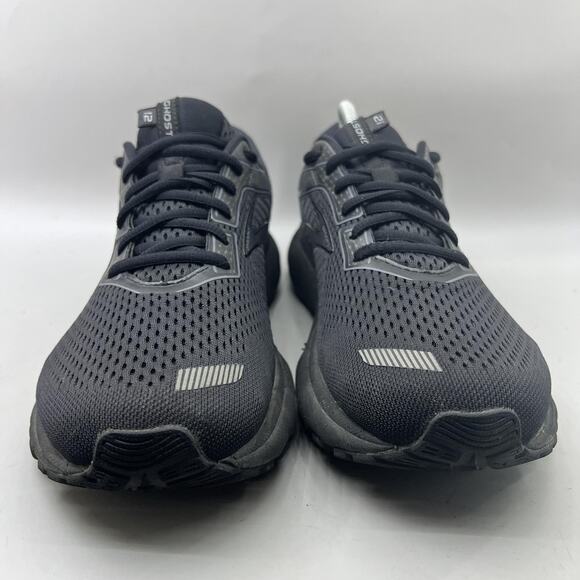 Brooks Ghost 12 Running Shoes Men Size 10 2E Wide Black Comfort Cushion Sneakers - Picture 2 of 8